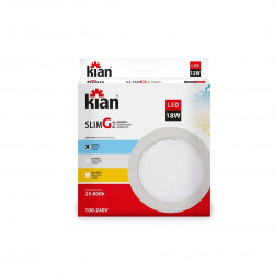 KIAN LUMINÁRIA LED SOBR.BRANCA REDONDA 18W 22.5CM (10407)
