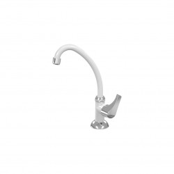 AQUABIOS TORNEIRA PIA BIA MOVEL MESA 1/4 DE VOLTA BRANCA/CROMADA (PREMIUM) (1020-0020)