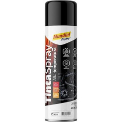 MUNDIAL SPRAY PRETO FOSCO ALTA TEMPERATURA  400ML/240GR (21/05/28)