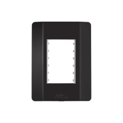 MECTRONIC LINHA BLACK 85035 PLACA 4X2 3 MODULOS C/8PÇS