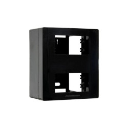 ALUMBRA PLACA+CAIXA DE SOBREPOR BLACK PIANO P/2 MODULOS SOBR.(85156)