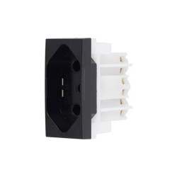 ALUMBRA TOMADA 2 P+T10A-250V INOVA PRO CLASS BLACK PIANO (85509)