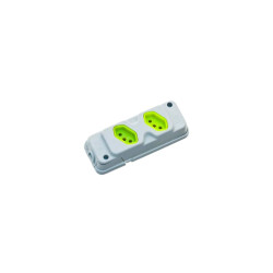 FIOLUX TOMADA BARRA DUPLA (CINZA/VERDE) ROBUST 2P+T (200777)