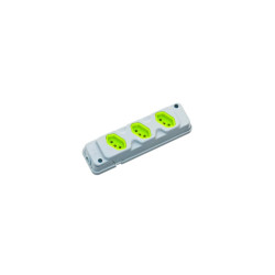 FIOLUX TOMADA BARRA TRIPLA (CINZA/VERDE) ROBUST 2P+T (300777)