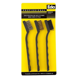 EDA KIT ESCOVA DE AÇO C/C 3 PEÇAS 