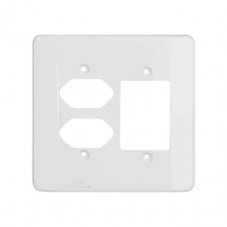 MECTRONIC 39100 PLACA 4X4 2 TOMADAS PADRÃO.+ 3SEÇ  MILL.