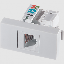 MECTRONIC 41004 PETRA MODULO BCO P/ TOMADA  RJ 45/CAT05 C/10PÇS